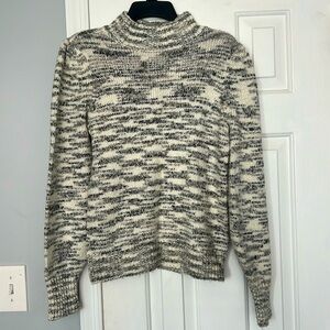 Women’s Calvin Klien size small sweater with pho turtle neck.black w cream white